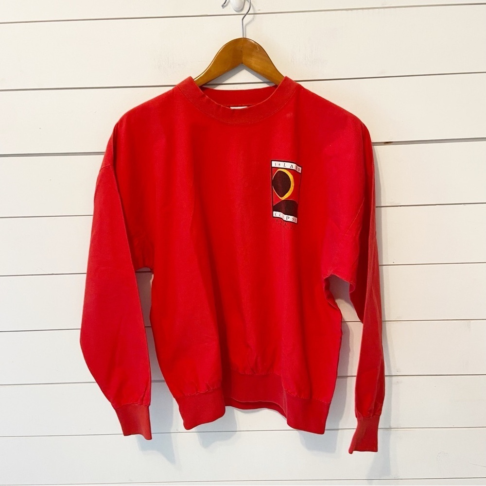 Crazy Shirt Vintage Unisex 1991 Hawaii solar eclipse Long Sleeve Cotton Tshirt M